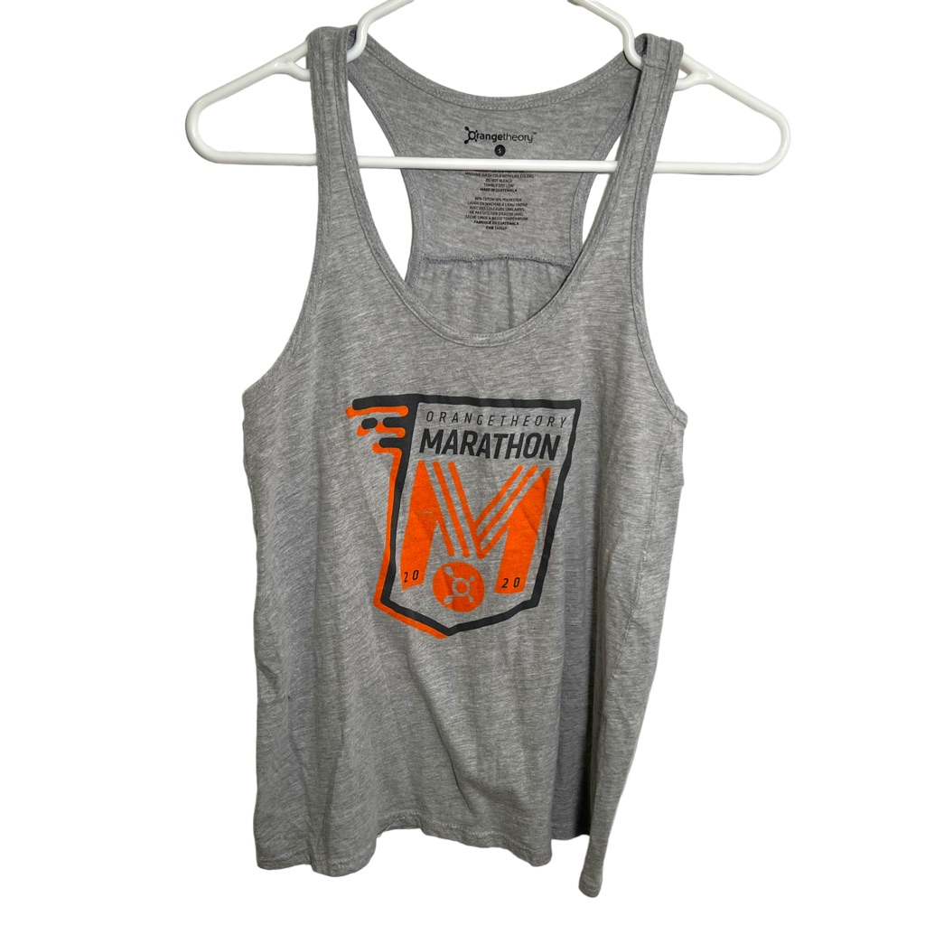 Orange Theory Racerback Tank Top Gray Marathon 2020 S